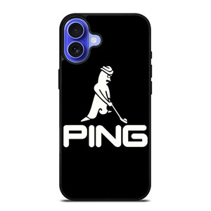 PING GOLF BLACK LOGO iPhone 16 Case Cover