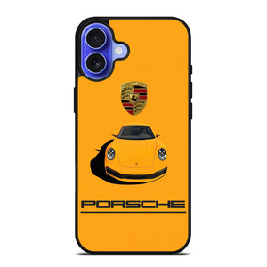 PORSCHE CAR LOGO YELLOW iPhone 16 Case Cover PORSCHE CAR LOGO YELLOW iPhone 16 Case Cover