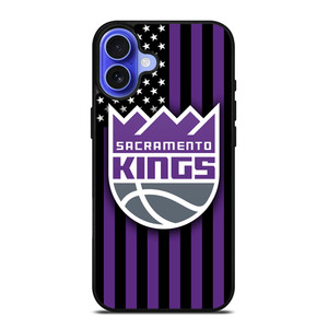 SACRAMENTO KINGS NBA USA FLAG iPhone 16 Case Cover