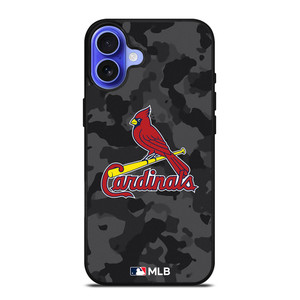 SAINT LOUIS CARDINALS BASEBALL BLACK CAMO iPhone 16 Case Cover SAINT LOUIS CARDINALS BASEBALL BLACK CAMO iPhone 16 Case Cover
