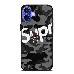 SUPREME BAPE SHARK iPhone 16 Case Cover SUPREME BAPE SHARK iPhone 16 Case Cover