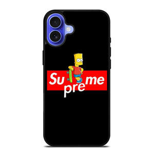 SUPREME BART SIMPSONS SKATEABOARD iPhone 16 Case Cover SUPREME BART SIMPSONS SKATEABOARD iPhone 16 Case Cover