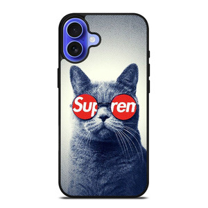 SUPREME COOL CUTE CAT iPhone 16 Case Cover