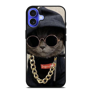 SUPREME SWAG CAT iPhone 16 Case Cover SUPREME SWAG CAT iPhone 16 Case Cover