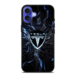 TESLA ELECTRIC CAR LOGO iPhone 16 Case Cover
