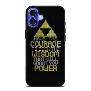 TRIFORCE ZELDA QUOTES iPhone 16 Case Cover