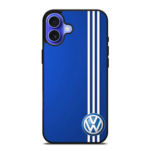 VOLKSWAGEN BLUE STRIPE LOGO iPhone 16 Case Cover VOLKSWAGEN BLUE STRIPE LOGO iPhone 16 Case Cover