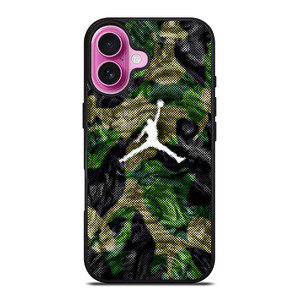 AIR JORDAN GREEN CAMO iPhone 16 Plus Case Cover