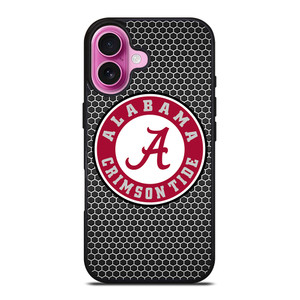 ALABAMA CRIMSON TIDE FOOTBALL METAL iPhone 16 Plus Case Cover ALABAMA CRIMSON TIDE FOOTBALL METAL iPhone 16 Plus Case Cover
