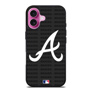 ATLANTA BRAVES BASEBALL BLACK iPhone 16 Plus Case Cover ATLANTA BRAVES BASEBALL BLACK iPhone 16 Plus Case Cover