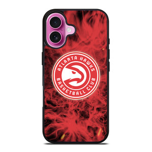 ATLANTA HAWKS BASKETBALL NBA FIRE iPhone 16 Plus Case Cover