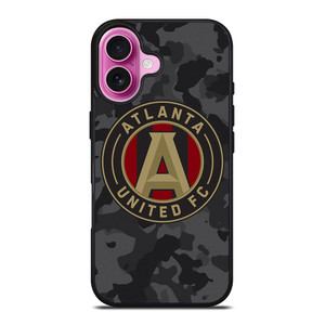 ATLANTA UNITED FC MLS BLACK CAMO iPhone 16 Plus Case Cover