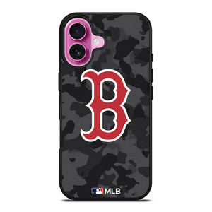 BOSTON RED SOX BASEBALL BLACK CAMO iPhone 16 Plus Case Cover BOSTON RED SOX BASEBALL BLACK CAMO iPhone 16 Plus Case Cover