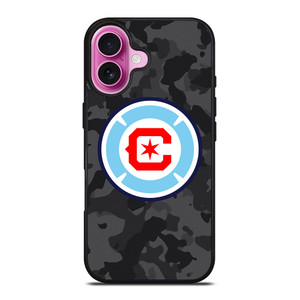 CHICAGO FIRE MLS BLACK CAMO iPhone 16 Plus Case Cover