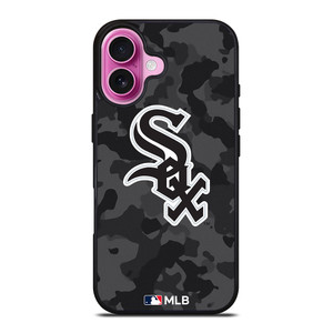 CHICAGO WHITE SOX BASEBALL BLACK CAMO iPhone 16 Plus Case Cover