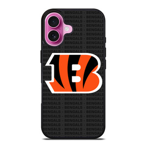 CINCINNATI BENGALS FOOTBALL TEXT iPhone 16 Plus Case Cover