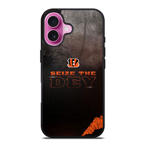 CINCINNATI BENGALS NFL FOOTBALL SEIZE THE DEY iPhone 16 Plus Case Cover CINCINNATI BENGALS NFL FOOTBALL SEIZE THE DEY iPhone 16 Plus Case Cover