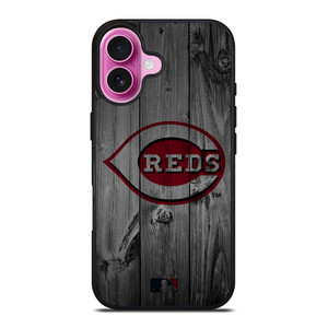CINCINNATI REDS BASEBALL MLB WOOD LOGO iPhone 16 Plus Case Cover