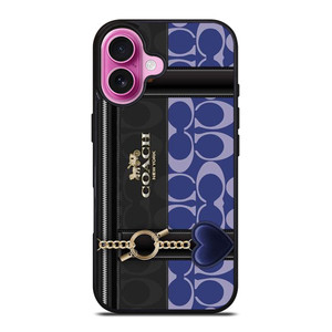COACH NEW YORK LOGO BLUE BAG iPhone 16 Plus Case Cover