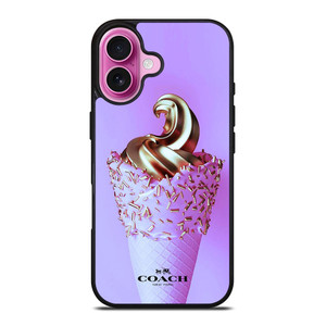 COACH NEW YORK LOGO GOLDEN ICE CREAM ICON iPhone 16 Plus Case Cover