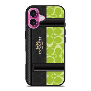 COACH NEW YORK LOGO GREEN BAG iPhone 16 Plus Case Cover COACH NEW YORK LOGO GREEN BAG iPhone 16 Plus Case Cover