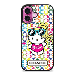 COACH NEW YORK LOGO HELLO KITTIE BARBIE iPhone 16 Plus Case Cover