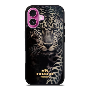 COACH NEW YORK LOGO LEOPARD iPhone 16 Plus Case Cover