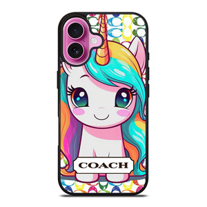 COACH NEW YORK LOGO PRETTY UNICORN iPhone 16 Plus Case Cover COACH NEW YORK LOGO PRETTY UNICORN iPhone 16 Plus Case Cover