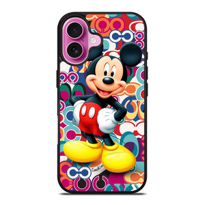 COACH NEW YORK MICKEY MOUSE CUTE iPhone 16 Plus Case Cover COACH NEW YORK MICKEY MOUSE CUTE iPhone 16 Plus Case Cover