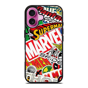 DC MARVEL SUPERHERO COLLAGE iPhone 16 Plus Case Cover