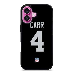 DEREK CARR LAS VEGAS RAIDERS NFL iPhone 16 Plus Case Cover DEREK CARR LAS VEGAS RAIDERS NFL iPhone 16 Plus Case Cover
