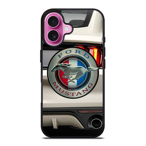 FORD MUSTANG CAR LOGO WHITE iPhone 16 Plus Case Cover