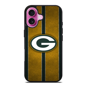 GREEN BAY PACKERS NFL METAL STRIPE iPhone 16 Plus Case Cover GREEN BAY PACKERS NFL METAL STRIPE iPhone 16 Plus Case Cover