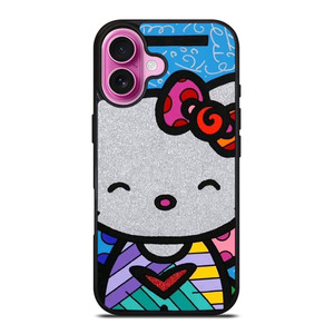 HELLO KITTY ROMERO BRITTO ART iPhone 16 Plus Case Cover HELLO KITTY ROMERO BRITTO ART iPhone 16 Plus Case Cover