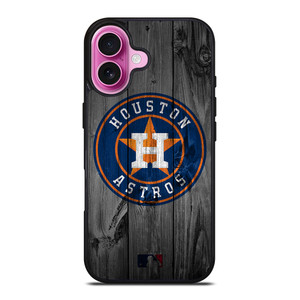 HOUSTON ASTROS BASEBALL MLB WOOD LOGO iPhone 16 Plus Case Cover