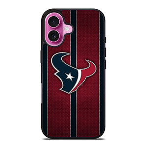 HOUSTON TEXANS NFL METAL STRIPE iPhone 16 Plus Case Cover