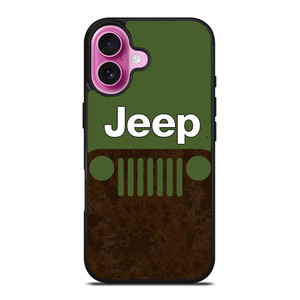 JEEP GREEN RUSTY LOGO iPhone 16 Plus Case Cover