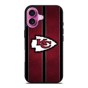 KANSAS CITY CHIEFS NFL METAL STRIPE iPhone 16 Plus Case Cover