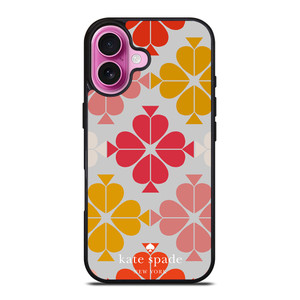 KATE SPADE JACQUARD PINK YELLOW iPhone 16 Plus Case Cover