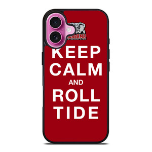 KEEP CALM ALABAMA CRIMSON ROLL TIDE iPhone 16 Plus Case Cover