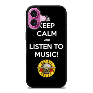 KEEP CALM AND LISTEN GUNS N ROSES iPhone 16 Plus Case Cover