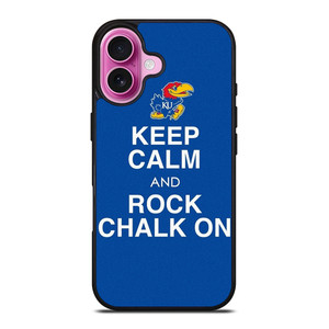 KEEP CALM AND ROCK CHALK KANSAS JAYHAWKS iPhone 16 Plus Case Cover KEEP CALM AND ROCK CHALK KANSAS JAYHAWKS iPhone 16 Plus Case Cover