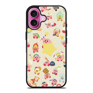 KIRBY CUTE PATTERN iPhone 16 Plus Case Cover