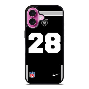 LAS VEGAS RAIDERS JOSH JACOBS 28 NFL NIKE iPhone 16 Plus Case Cover LAS VEGAS RAIDERS JOSH JACOBS 28 NFL NIKE iPhone 16 Plus Case Cover