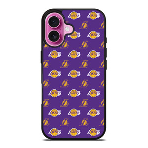 LOS ANGELES LAKERS NBA PATTERN iPhone 16 Plus Case Cover