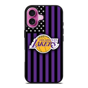 LOS ANGELES LAKERS NBA USA FLAG iPhone 16 Plus Case Cover LOS ANGELES LAKERS NBA USA FLAG iPhone 16 Plus Case Cover