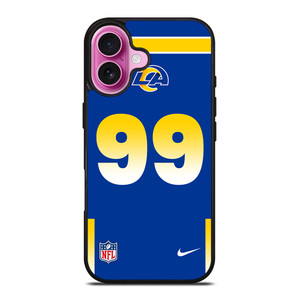 LOS ANGELES RAMS AARON DONALD 99 NFL NIKE iPhone 16 Plus Case Cover LOS ANGELES RAMS AARON DONALD 99 NFL NIKE iPhone 16 Plus Case Cover