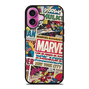 MARVEL COMICS COLLAGE iPhone 16 Plus Case Cover