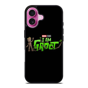 MARVEL I AM GROOT LOGO iPhone 16 Plus Case Cover MARVEL I AM GROOT LOGO iPhone 16 Plus Case Cover