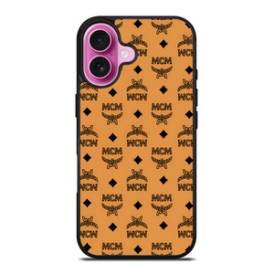 MCM MICHAEL CROMER MUNICH LOGO BROWN iPhone 16 Plus Case Cover MCM MICHAEL CROMER MUNICH LOGO BROWN iPhone 16 Plus Case Cover